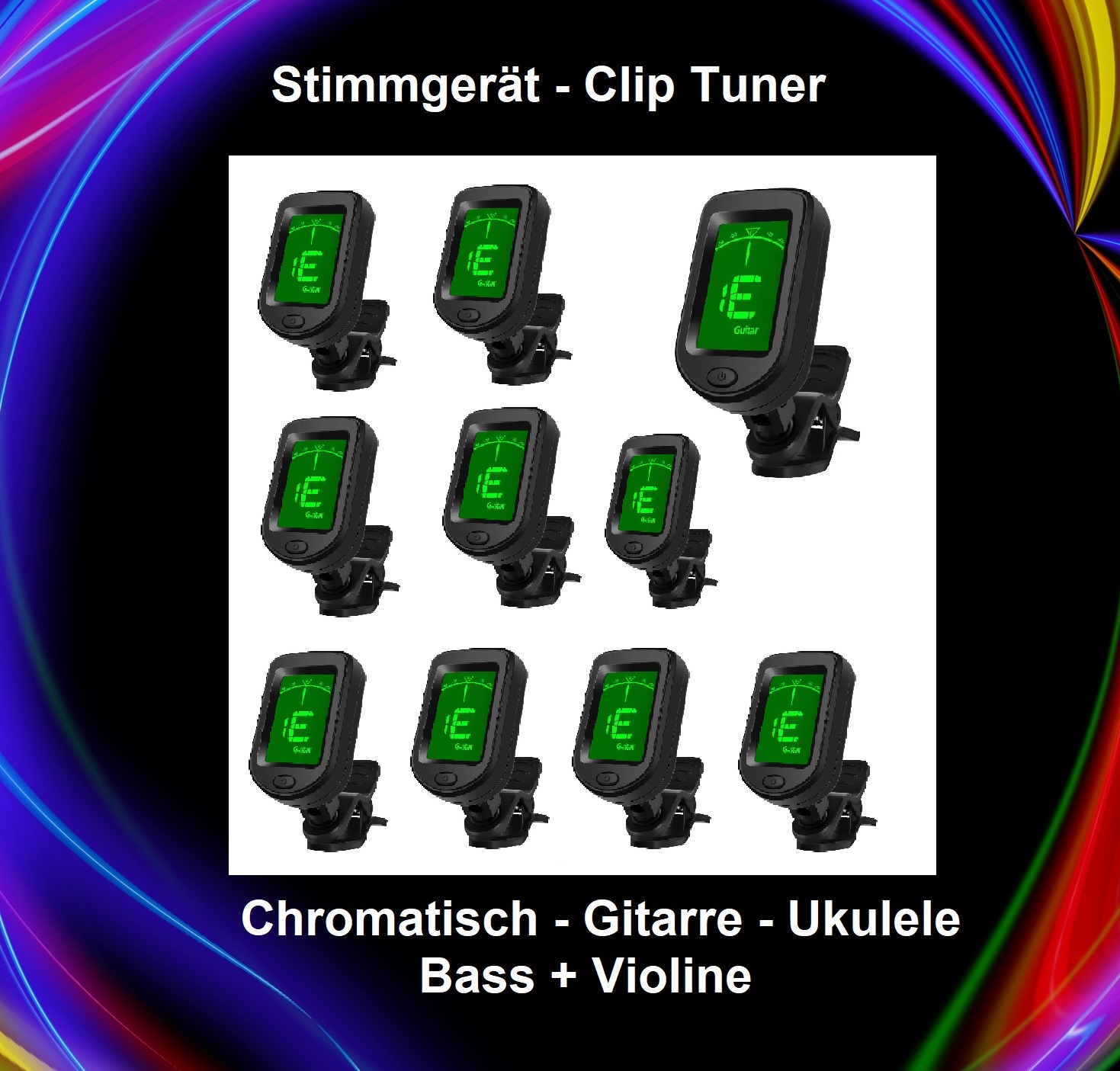 10 x Clip Tuner - Stimmgerät - Sonderpreis