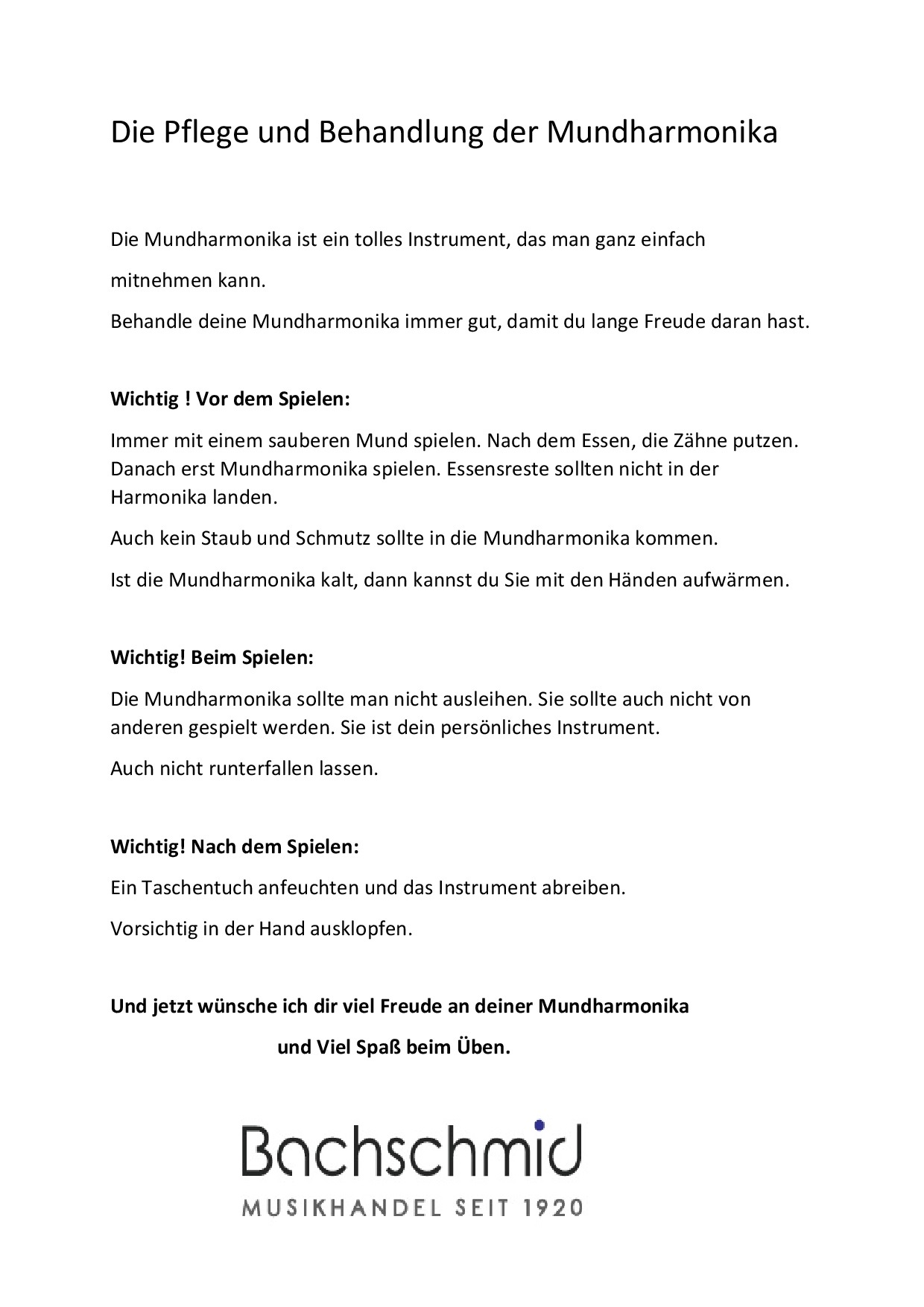 Munharmonika für Anfänger  4-Loch  8 Töne in Blau