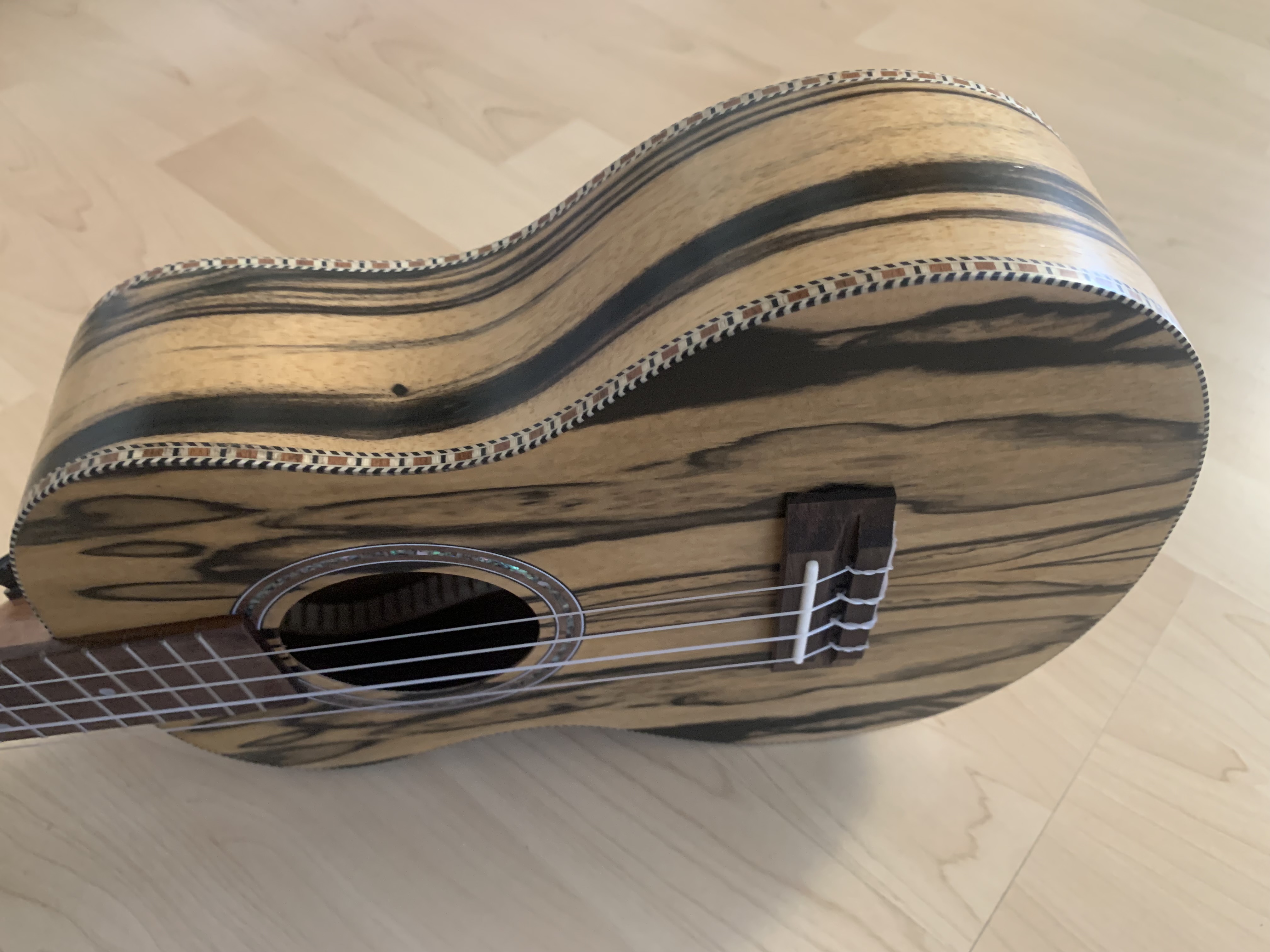 Tenor Ukulele aus weißem Ebenholz zum *SONDERPREIS*