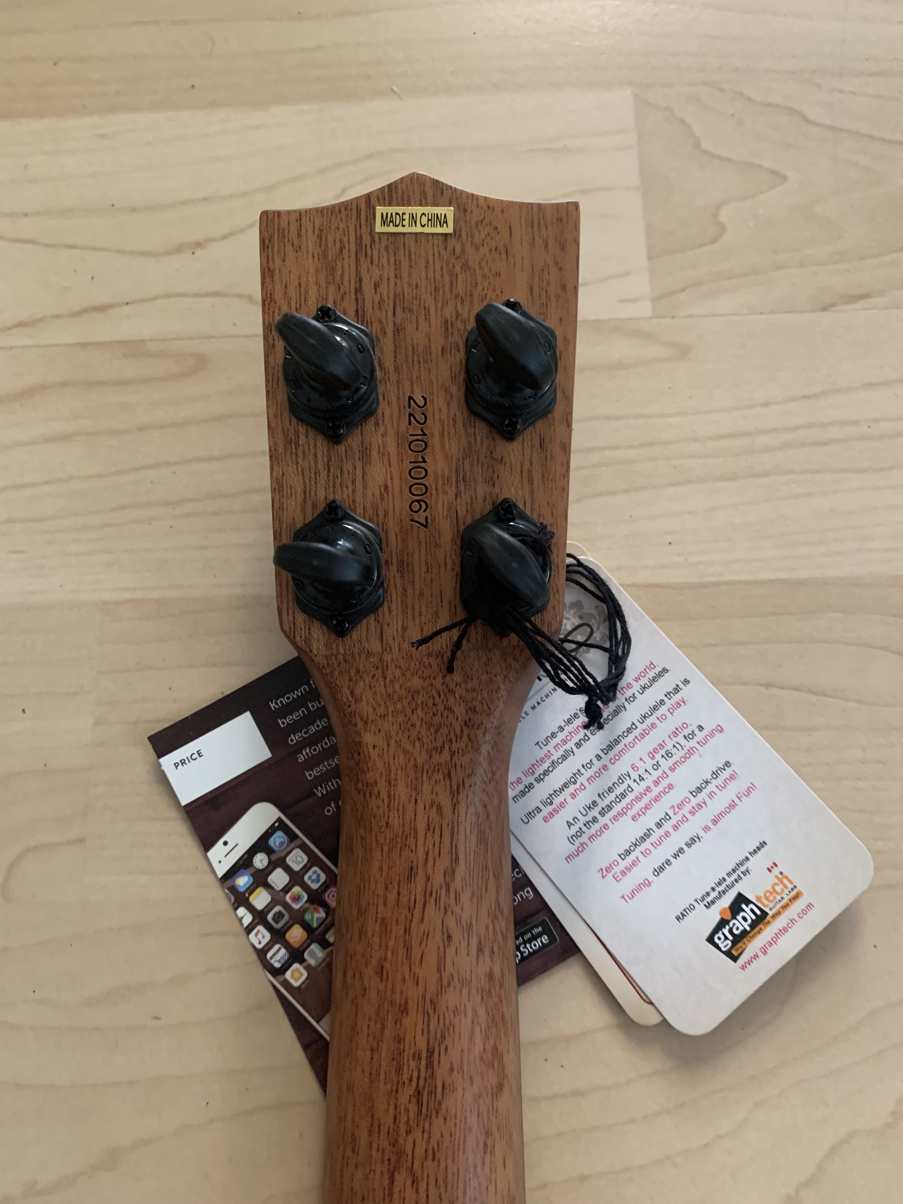 Konzert Ukulele Premier Elite Bocote mit Gigbag