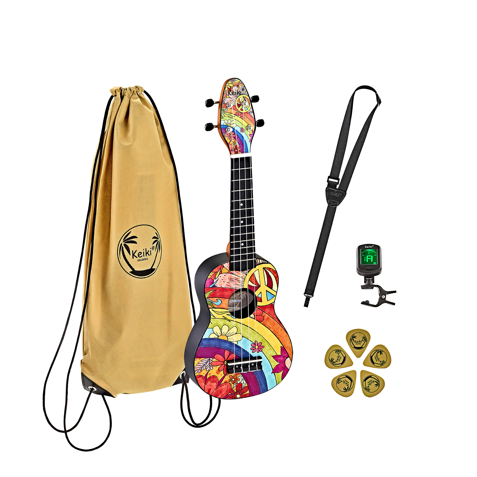 Keiki Ortega Sopran Ukulele mit Zubhör