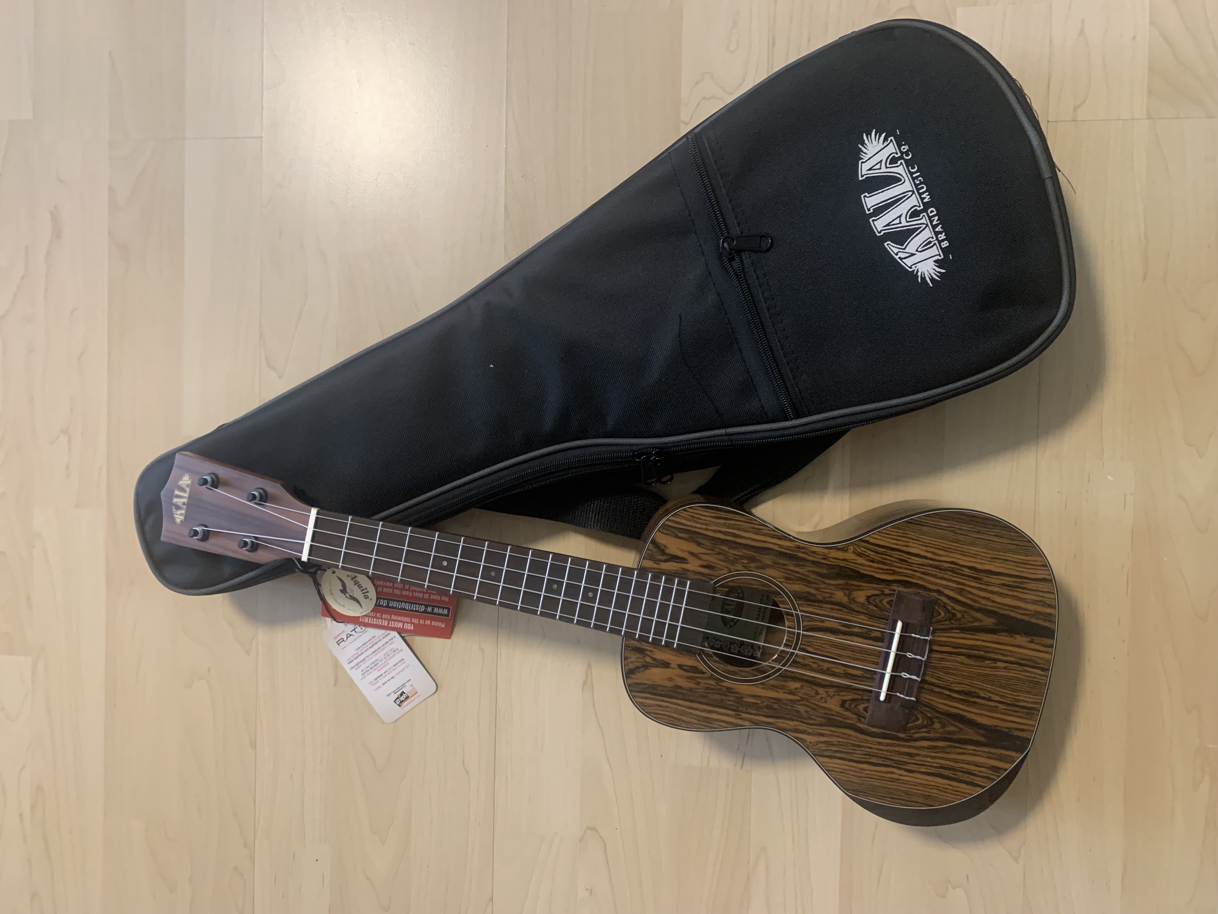 Kala Konzert Ukulele Premier Bocote Elite mit Gigbag