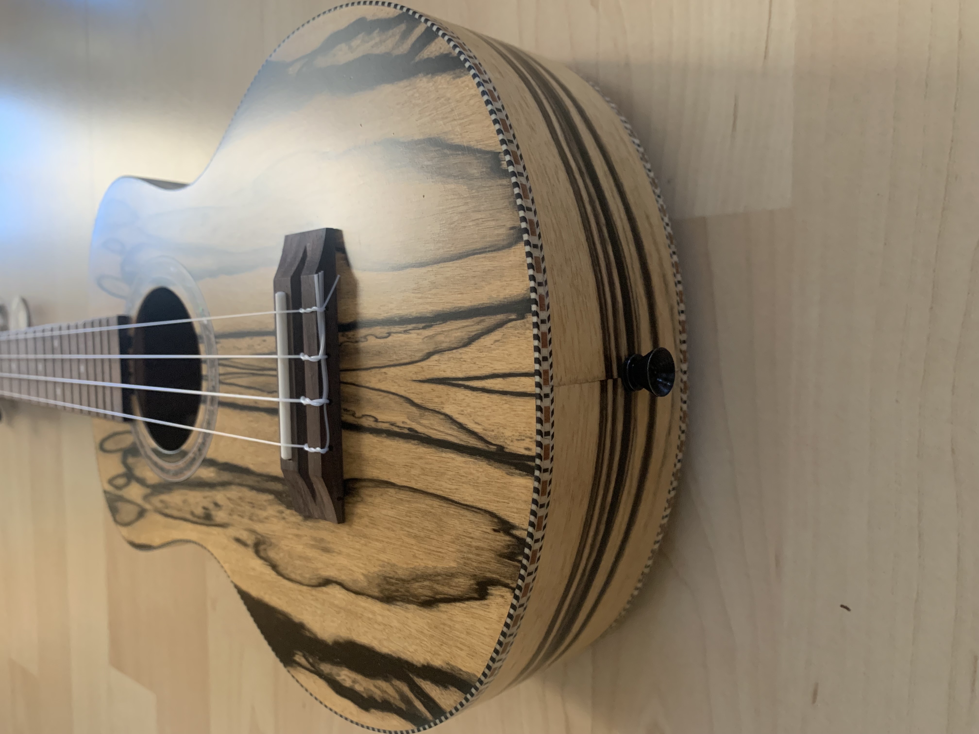 Tenor Ukulele aus weißem Ebenholz zum *SONDERPREIS*