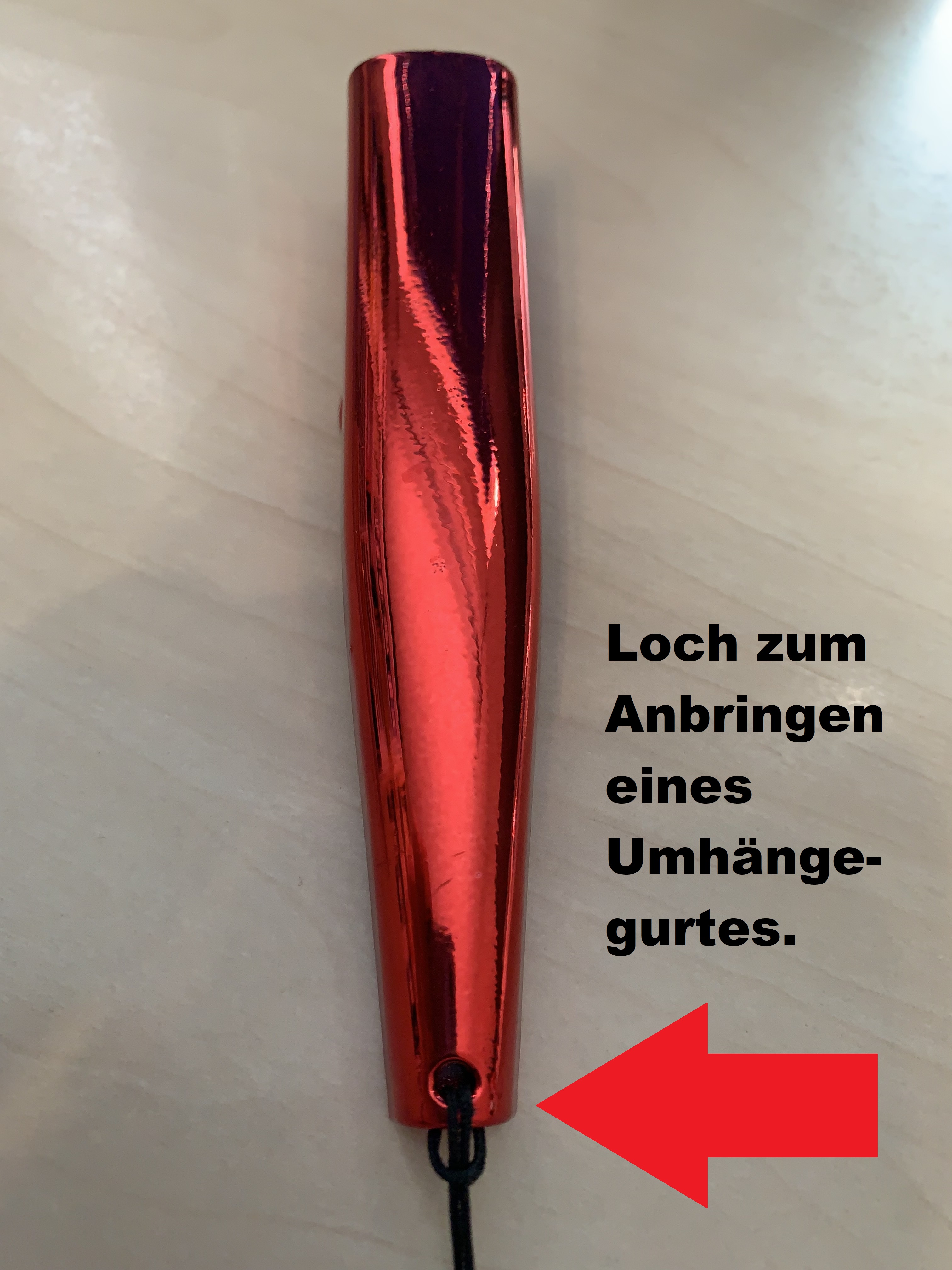 4 x Kazoo  in den Farben: Gold-Silber-Rot-Blau + 4 x Umhängegurte + 4 Ersatzmembranen