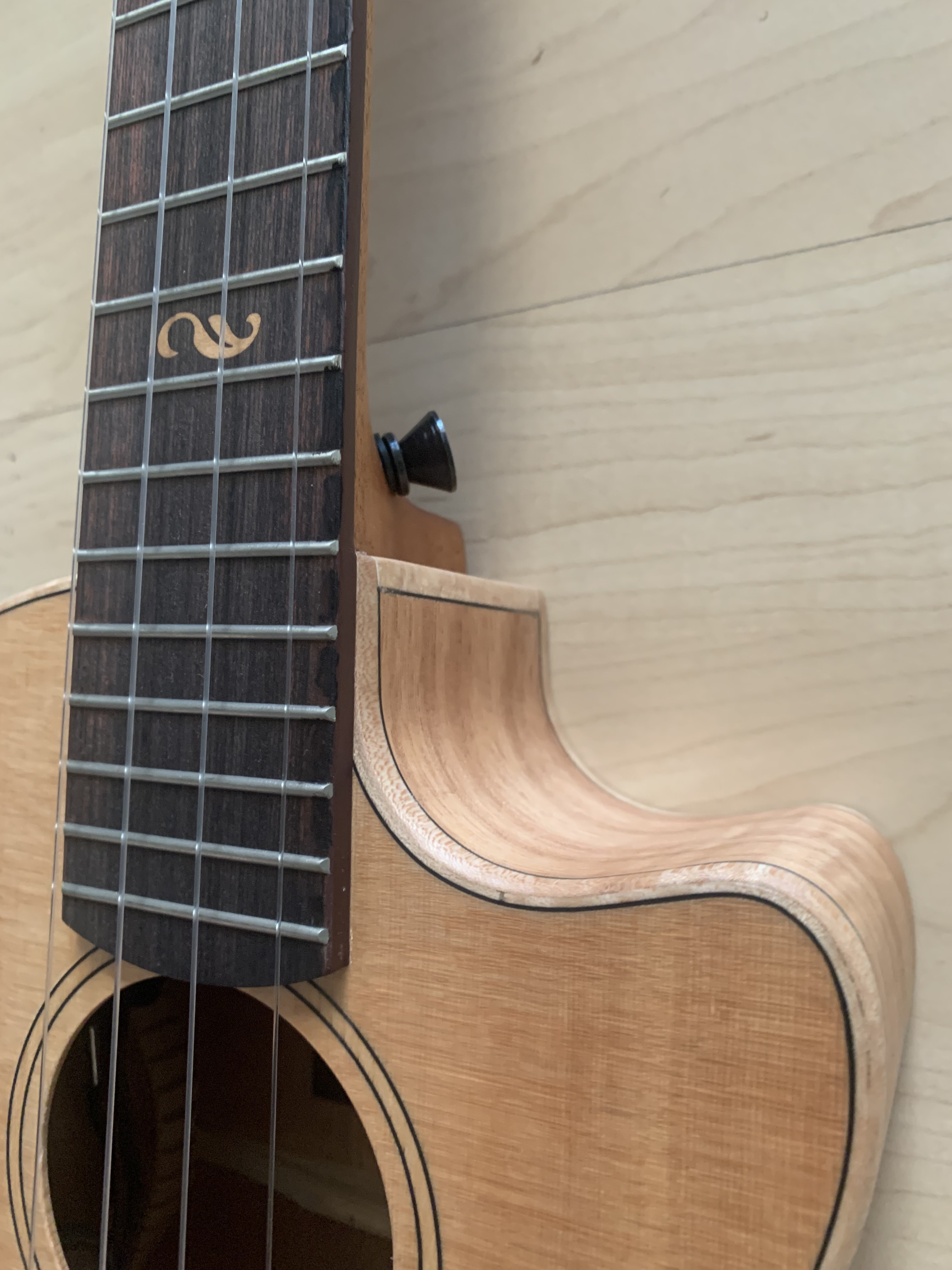 Tenor Ukulele mit Tonabnehmer und Gigbag massive Fichtendecke