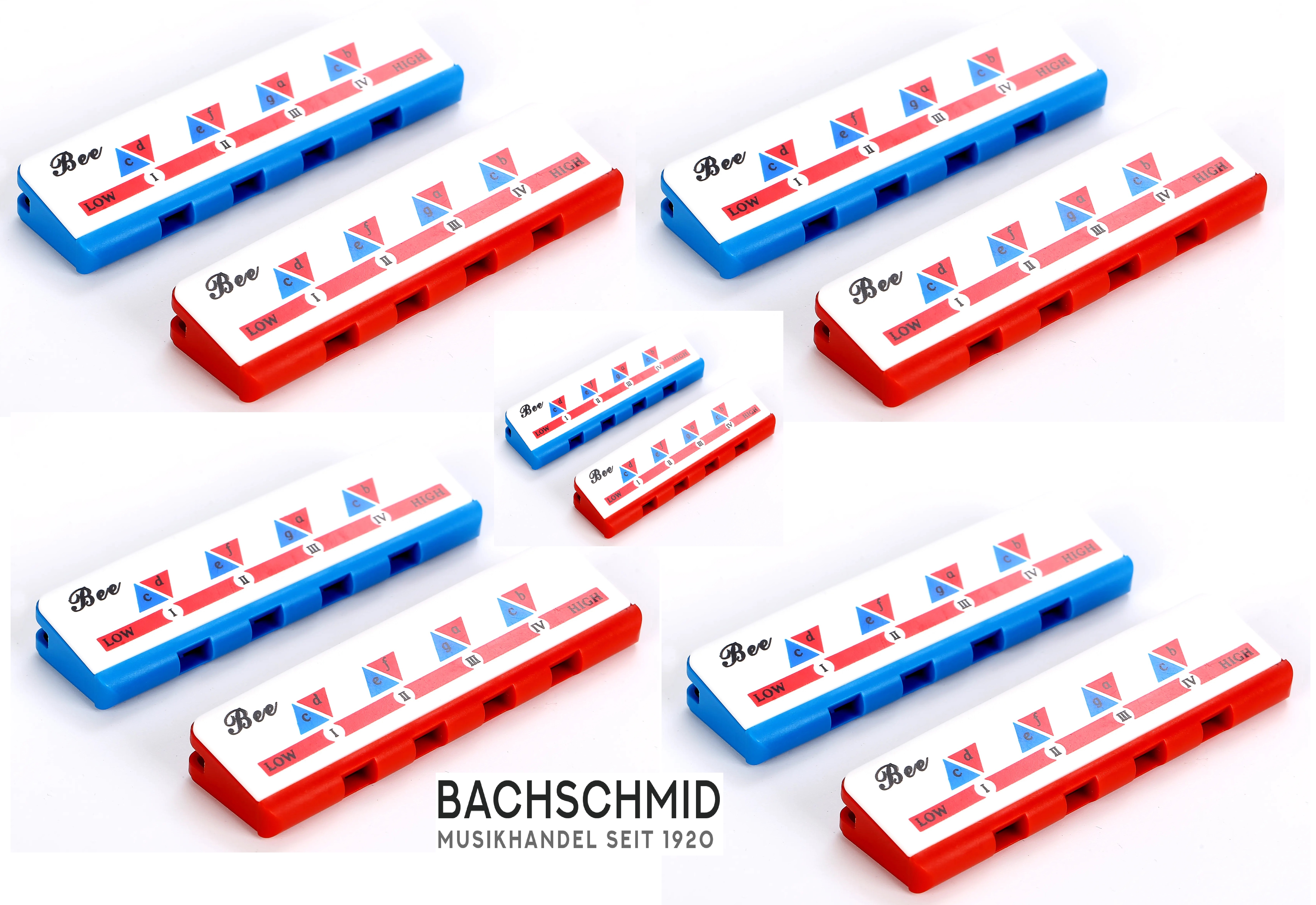 10 x Mundharmonika ***NEU*** 4 Loch 8 Töne - Ideal für den Anfang 
